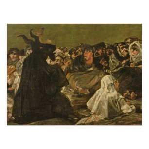 フランシスコホセde Goya y Lucientes 魔法使い ポスター