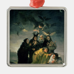 フランシスコホセde Goya y Lucientes 魔法使い メタルオーナメント