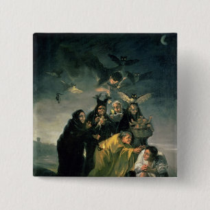 フランシスコホセde Goya y Lucientes 魔法使い 缶バッジ