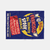 フランシスコヴィンテージスプックショーポスター フリースブランケット (正面(横))