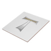 フランシスコ会のタウ十字平和と良い銀と金ゴールド タイル (側面)