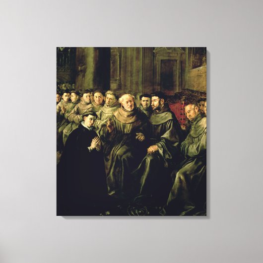 フランシスコ会への聖ボナベンチャーの歓迎 キャンバスプリント (正面)