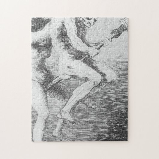 フランシスコ・ゴヤによるブロムスティックの魔女 ジグソーパズル (縦)