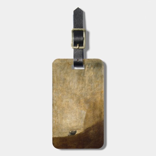 フランシスコ・ゴヤ1820年の黒塗り ラゲッジタグ (正面縦)