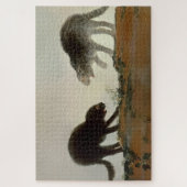 フランシスコ・ゴヤ「猫二匹の戦い」 ジグソーパズル (縦)