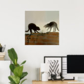 フランシスコ・ゴヤ「猫二匹の戦い」 ポスター (ホームオフィス)