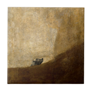 フランシスコ・デ・ゴヤ1820年著犬(黒い絵画) タイル