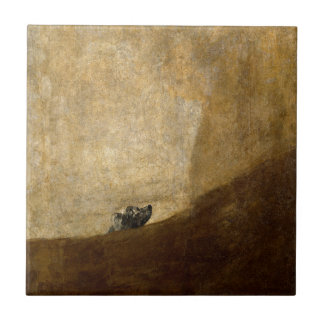 フランシスコ・デ・ゴヤ1820年著犬(黒い絵画) タイル