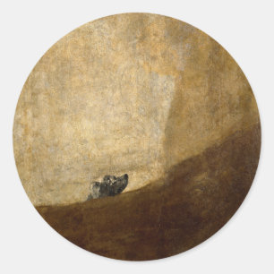 フランシスコ・デ・ゴヤ1820年著犬(黒い絵画) ラウンドシール