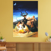 フランシスコ・デ・ゴヤ - 1819-1823年の『魔女の礼拝』(原題: "The Great He キャンバスプリント (インサイチュ (リビング))