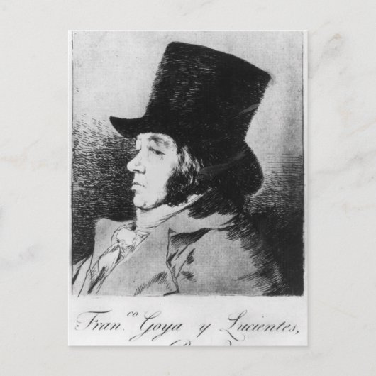 フランシスコ・ホセ・デ・ゴヤ・イ・ルシエンテス | 自画像 ポストカード (正面)