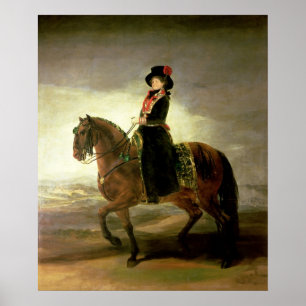 フランシスコ・ホセ・デ・ゴヤ・イ・ルシエンテス Equestrian po ポスター