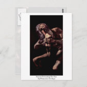 フランシスコDe Goya著彼の息子をむさぼり食う土星 ポストカード (正面/裏面)