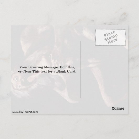 フランシスコDe Goya著彼の息子をむさぼり食う土星 ポストカード (裏面)