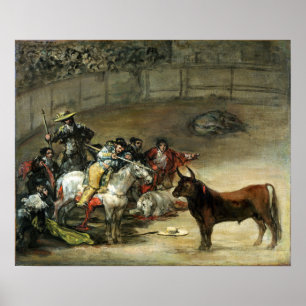フランシスコde Goya Bullfight、Suerte de Varas ポスター