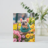 フランシスブルドッグの編み物ドッグウェア シーズンポストカード (スタンド正面)