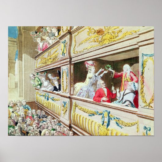 フランシス劇場におけるヴォルテールの戴冠式 ポスター (正面)