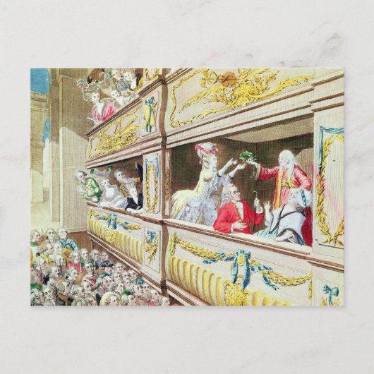 フランシス劇場におけるヴォルテールの戴冠式 ポストカード (正面)
