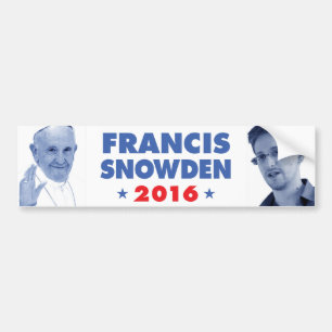 フランシス島Snowden 2016のバンパーステッカー バンパーステッカー