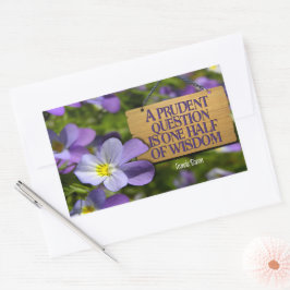 フランシス感動的ベーコン引用文「知恵」 長方形シール