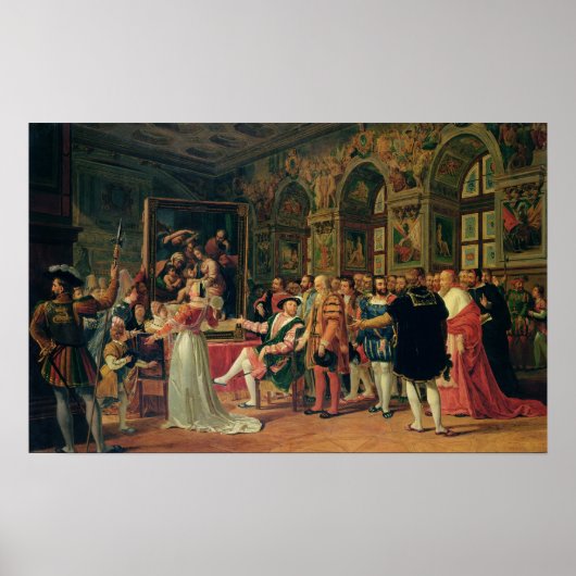 フランシス1世絵画は聖なる者の栄光を受け取る ポスター (正面)