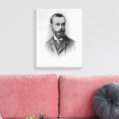 フランシス・トンプソン、1894年、エメリー・ウォーカーによる彫刻 キャンバスプリント (インサイチュ (リビング))