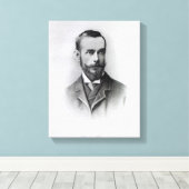 フランシス・トンプソン、1894年、エメリー・ウォーカーによる彫刻 キャンバスプリント (インサイチュ (ウッドフロア))