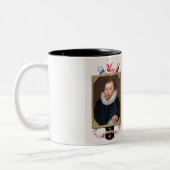 フランシス・ドレーク(c.1540-96)の二重ポートレートa ツートーンマグカップ (左)