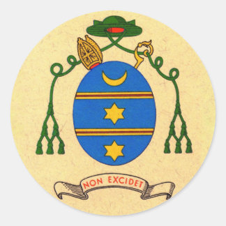 フランシス・ド・セールス・コート・オブ・アームズ・パトロン・サン・ステッカー ラウンドシール