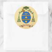 フランシス・ド・セールス・コート・オブ・アームズ・パトロン・サン・ステッカー ラウンドシール (バッグ)