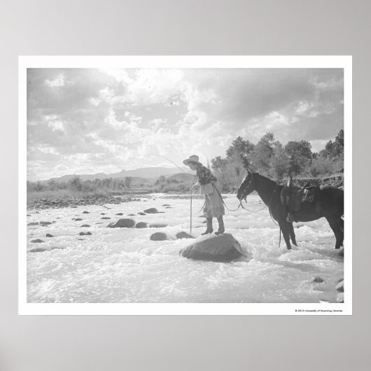 フランシス・フェルプス・ベルデン川で釣りを飛ぶ ポスター (正面)