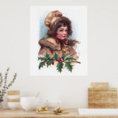 フランシス・ブルンジ：ホリーと冬の少女 ポスター (キッチン)