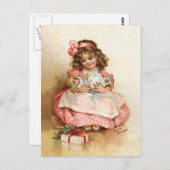 フランシス・ブルンジ – Girl with Doll ポストカード (正面/裏面)