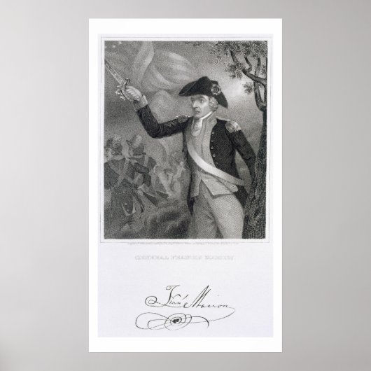 フランシス・マリオン将軍のポートレート ポスター (正面)