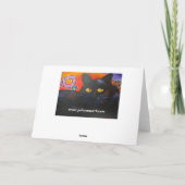 フランシス・ラブフラワーキャット誕生日グリーティングカード カード (裏面)