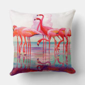 フランシス・リー・ジャケスのピンク・フラミンゴ クッション (裏面)
