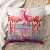 フランシス・リー・ジャケスのピンク・フラミンゴ クッション (ブランケット)