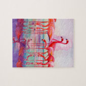 フランシス・リー・ジャケスのピンク・フラミンゴ ジグソーパズル (横)