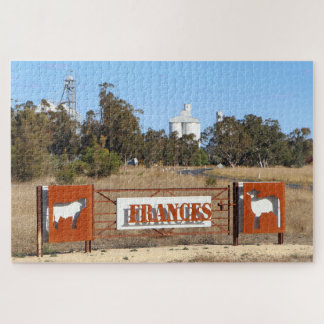 フランシス、南オーストラリア、町の入り口の看板 ジグソーパズル