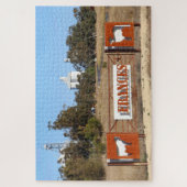 フランシス、南オーストラリア、町の入り口の看板 ジグソーパズル (縦)