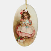 フランシスBrundage -人形を持つ女の子 セラミックオーナメント (右)