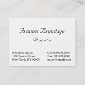 フランシスBrundage: 鎌の月の魔法使い 名刺 (裏面)