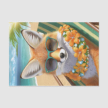 フランシーキツネでパラダイス、夏のおもしろい!薄葉紙