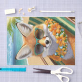 フランシーキツネでパラダイス、夏のおもしろい!薄葉紙 薄葉紙 (クラフト)