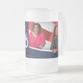 フランジェラ- 「最後の言葉」フロステッドグラスマグ フロストグラスビールジョッキ (正面右)