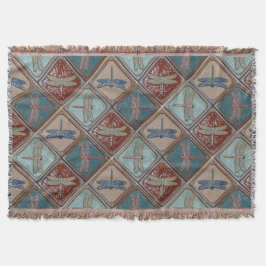 フランジドローブランケットとトンフライプリント スローブランケット