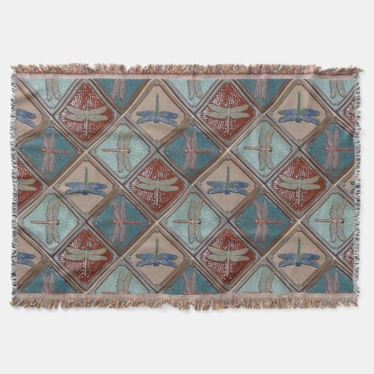 フランジドローブランケットとトンフライプリント スローブランケット (正面)