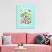 フランジパニツリーケアンズオーストラリア キャンバスプリント (インサイチュ (リビング))