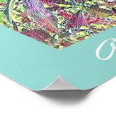 フランジパニツリーケアンズオーストラリア ポスター (角)