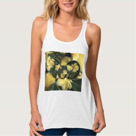 フランジパニデザイン女子レーサーバックタンクトップ タンクトップ